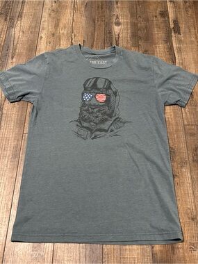 Ski The East Men’s Small T Shirt Short Sleeve Bearded Guy‎ Blue
